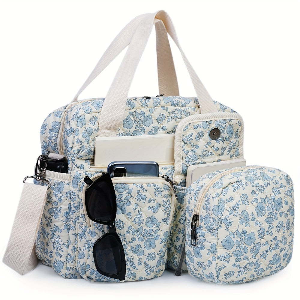 Crossbody Bag for Women – 2 Pcs, Quilted, Multi-Pocket, for Everyday Use – front view