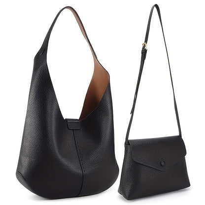 Crossbody Bag for Women – 2 Piece, 3 Colors, Vegan Leather – front view - product view 17