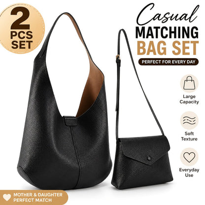 Crossbody Bag for Women – 2 Piece, 3 Colors, Vegan Leather – front view