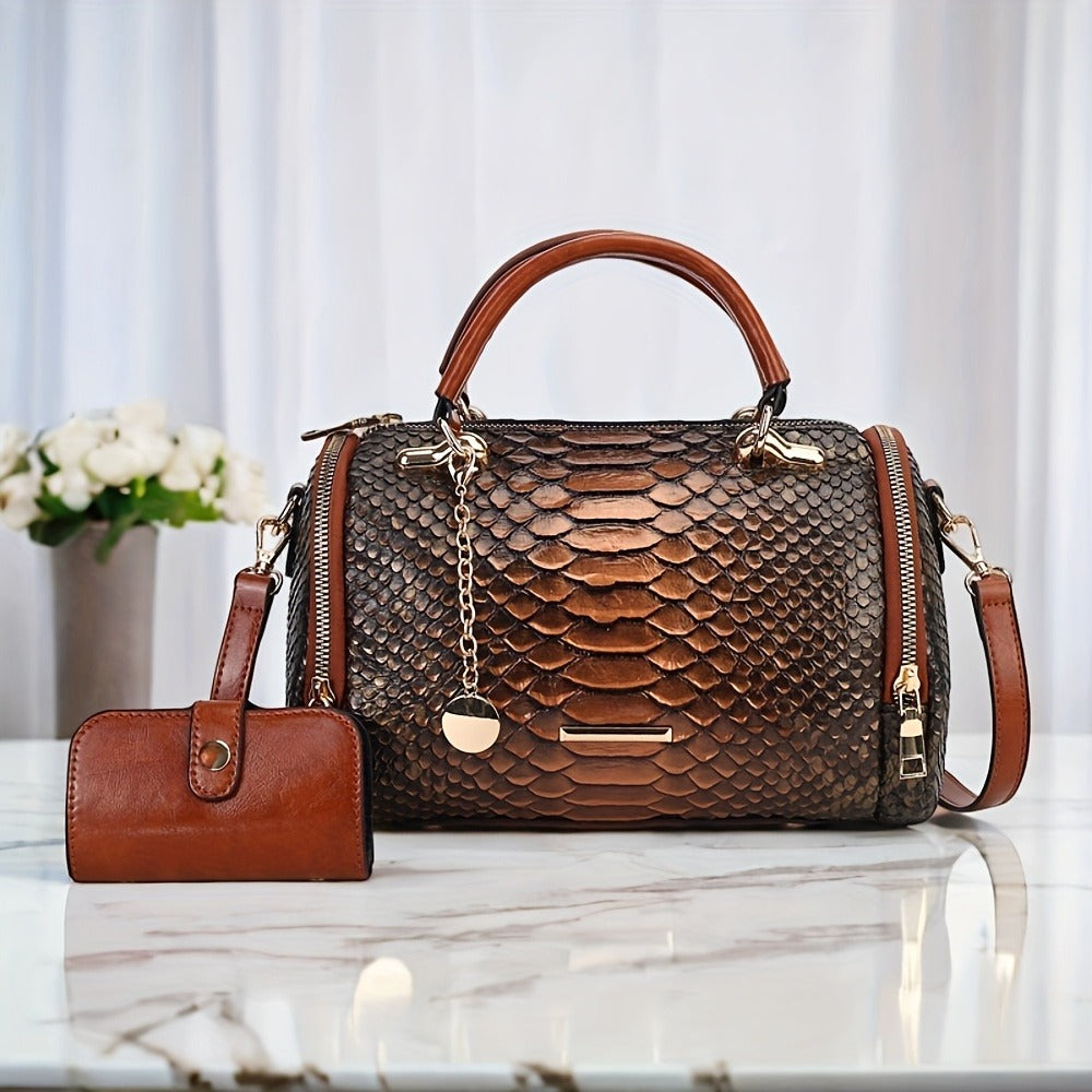 Crossbody Bag for Women – 2-Piece, Large Capacity, for Travel – front view