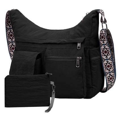 Crossbody Bag for Women – 2-Piece, Nylon, Lightweight, Multi-Pocket – detail view 18