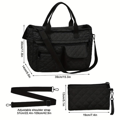 Crossbody Bag for Women – 2-Piece, Nylon, Lightweight, Multi-Pocket – detail view 13