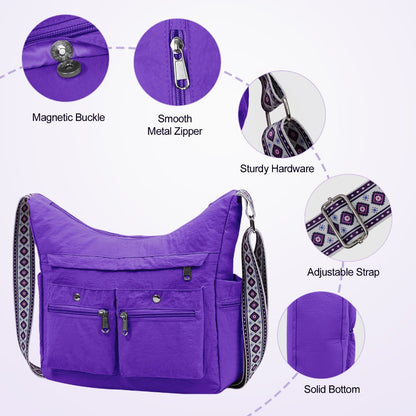 Crossbody Bag for Women – 2 Piece, Nylon, Lightweight, Waterproof – detail view 12