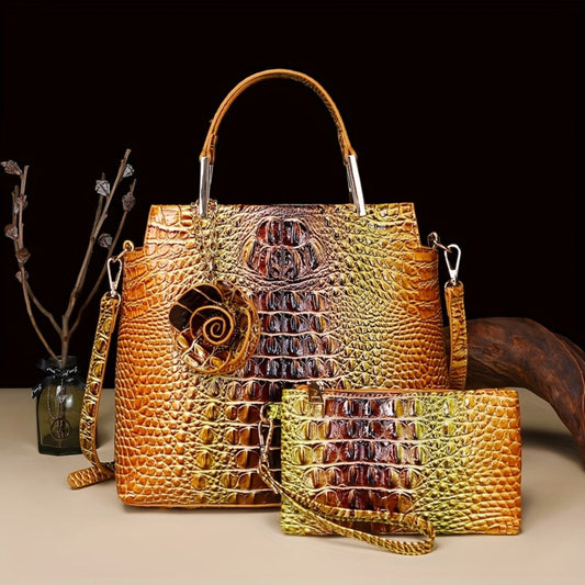 Crossbody Bag for Women – 2-Piece, Polyester, Convertible – front view