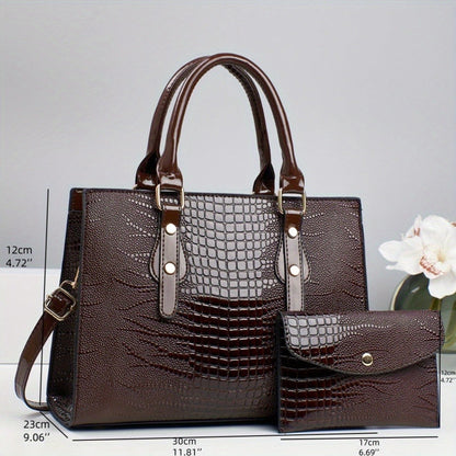 Crossbody Bag for Women – 2-Piece, PU Leather, Large Capacity, for Travel & Work – detail view 11