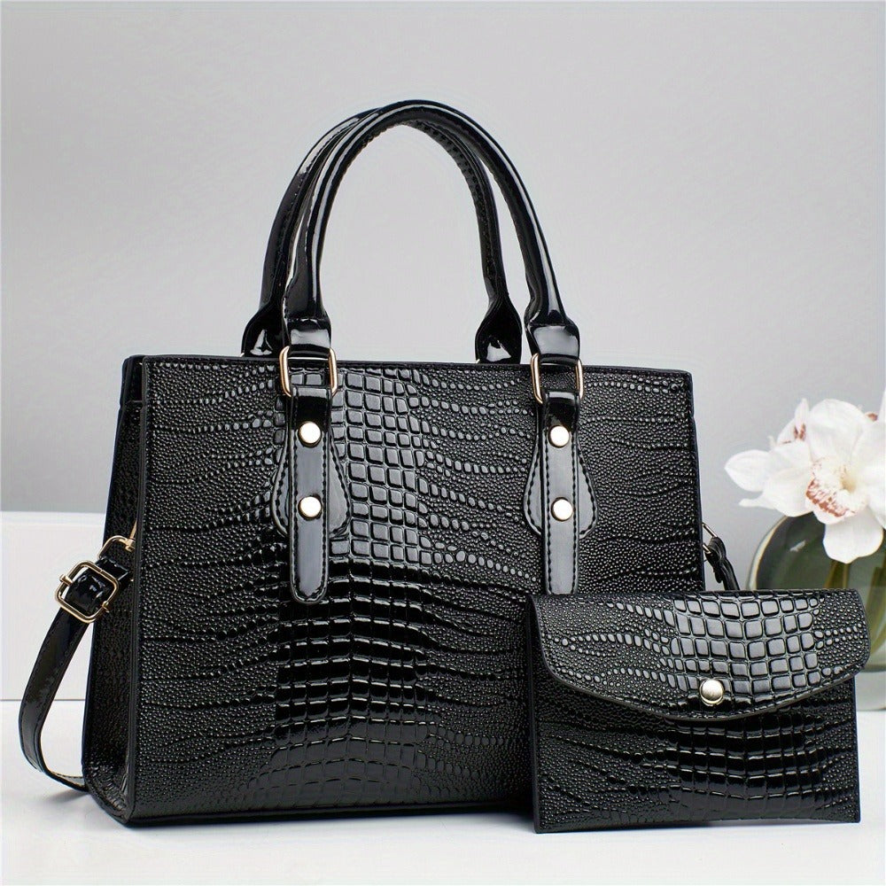 Crossbody Bag for Women – 2-Piece, PU Leather, Large Capacity, for Travel & Work – detail view 6