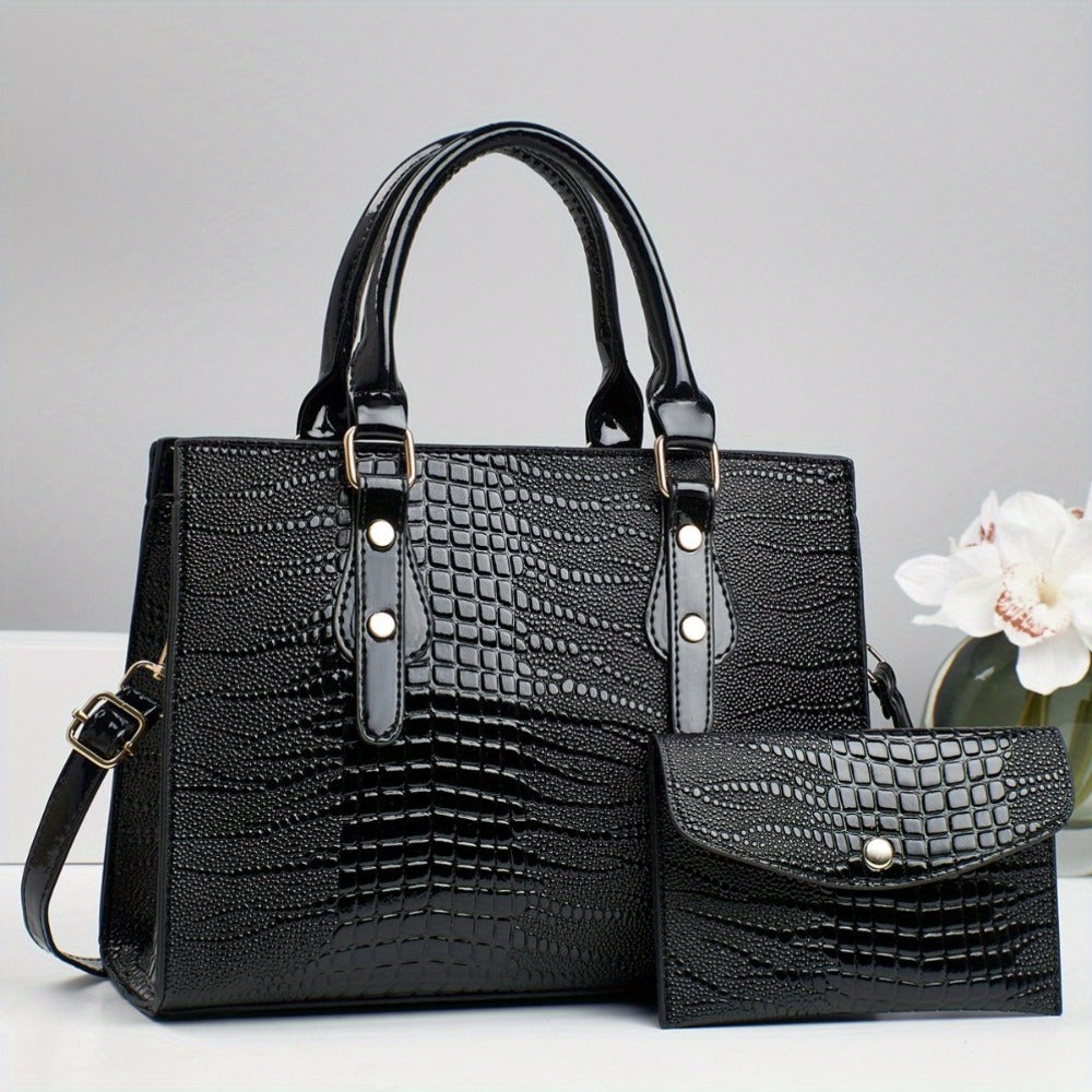 Crossbody Bag for Women – 2-Piece, PU Leather, Large Capacity, for Travel & Work – detail view 7