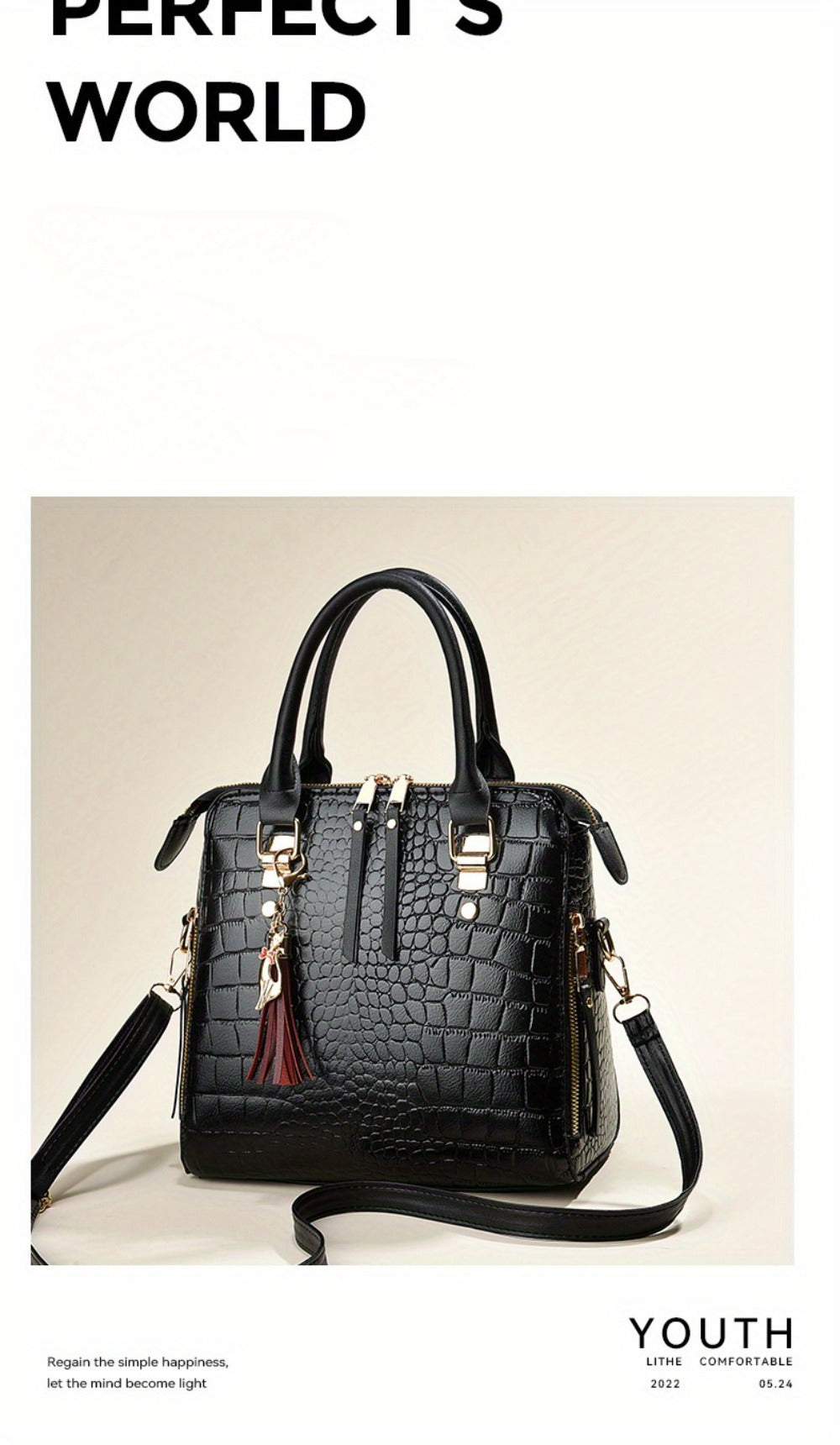 Crossbody Bag for Women – 2pcs, Adjustable Strap – detail view 15