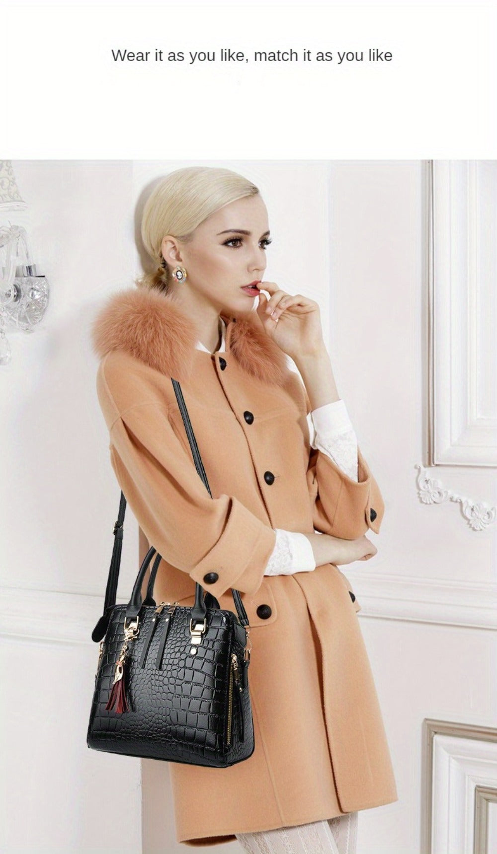 Crossbody Bag for Women – 2pcs, Adjustable Strap – detail view 18