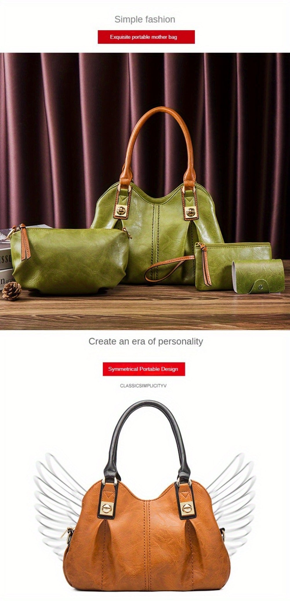 Crossbody Bag for Women – 4-Piece, Large Capacity, Multi-Pocket, Adjustable Strap – detail view 13