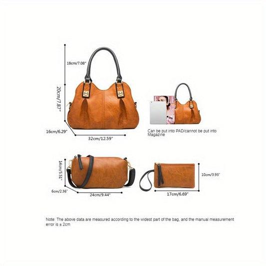 Crossbody Bag for Women – 4-Piece, Large Capacity, Multi-Pocket, Adjustable Strap – detail view 3