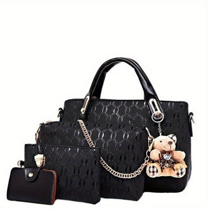 Crossbody Bag for Women – 4-Piece, Large Capacity – front view
