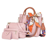 4PCS Pink Crocodile Pattern
