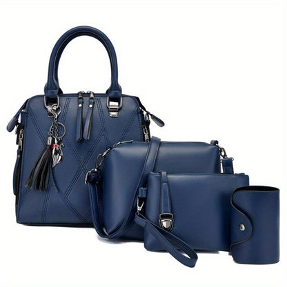 Crossbody Bag for Women – 4-Piece, PU Leather, Large Capacity, Lightweight – alternate view
