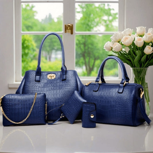 Crossbody Bag for Women – 5-Piece, PU Leather, Large Capacity, Expandable – front view
