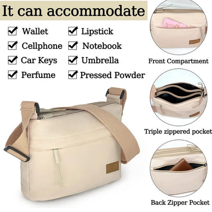 Crossbody Bag for Women – 5-Pocket, Large Capacity, Adjustable Strap, for Work – detail view 9