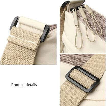 Crossbody Bag for Women – 5 Pockets, Canvas, for Travel & Work – detail view 13