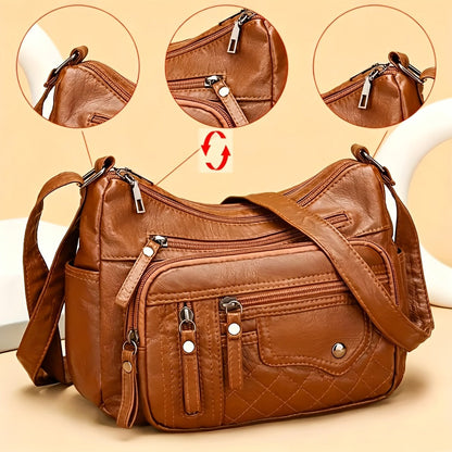 Crossbody Bag for Women – Anti-Theft, Large Capacity, Multi-Pocket, Adjustable Strap – front view