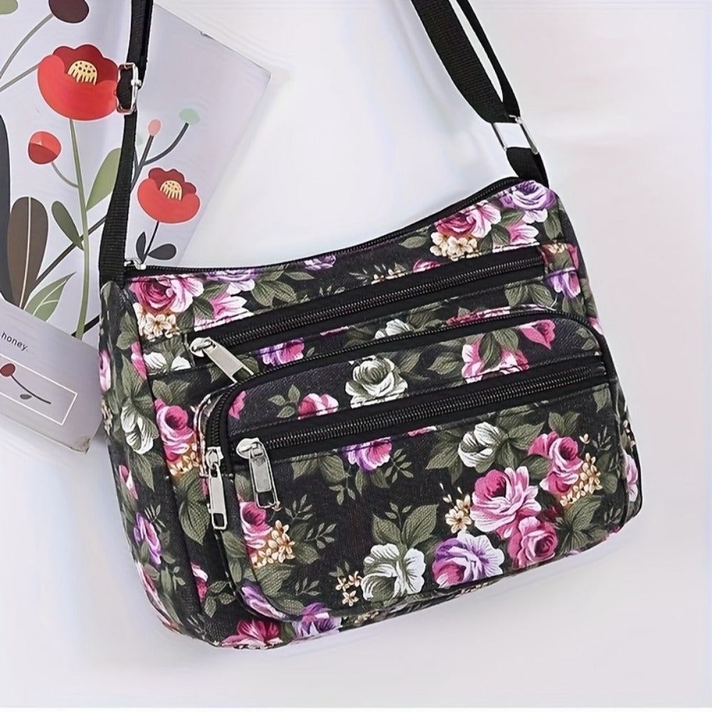 Crossbody Bag for Women – 7 Colors, Canvas, Adjustable Strap, Mini – front view
