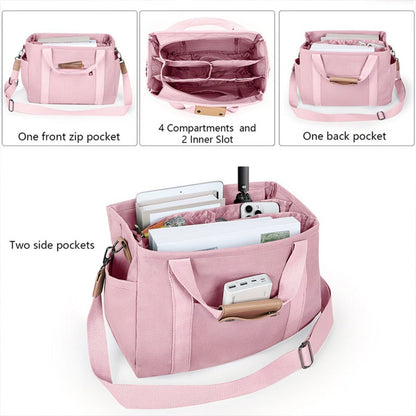 Crossbody Bag for Women – Canvas, Multi-Pocket, for Travel & Work – detail view 16