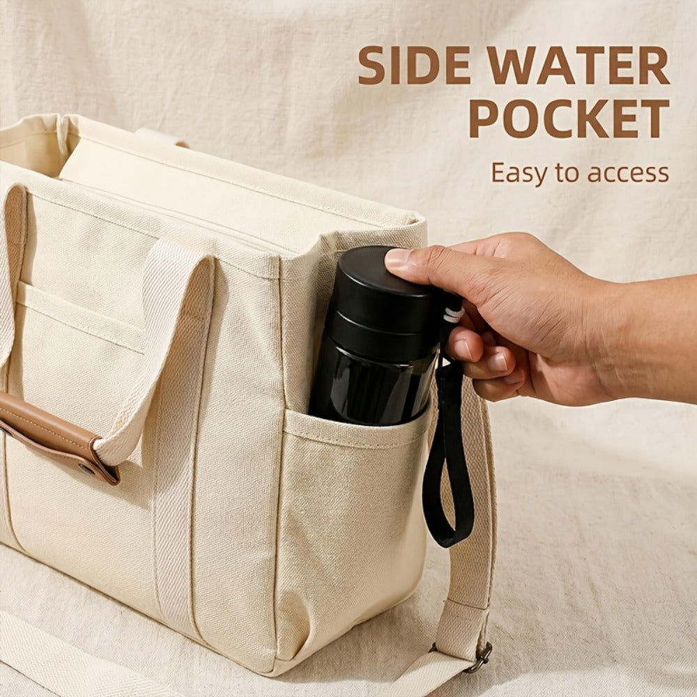 Crossbody Bag for Women – Canvas, Multi-Pocket, for Travel & Work – detail view 4