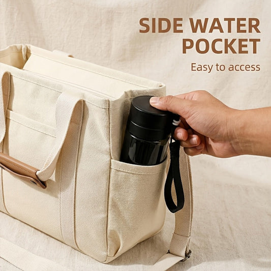 Crossbody Bag for Women – Canvas, Multi-Pocket, for Travel & Work – detail view 4