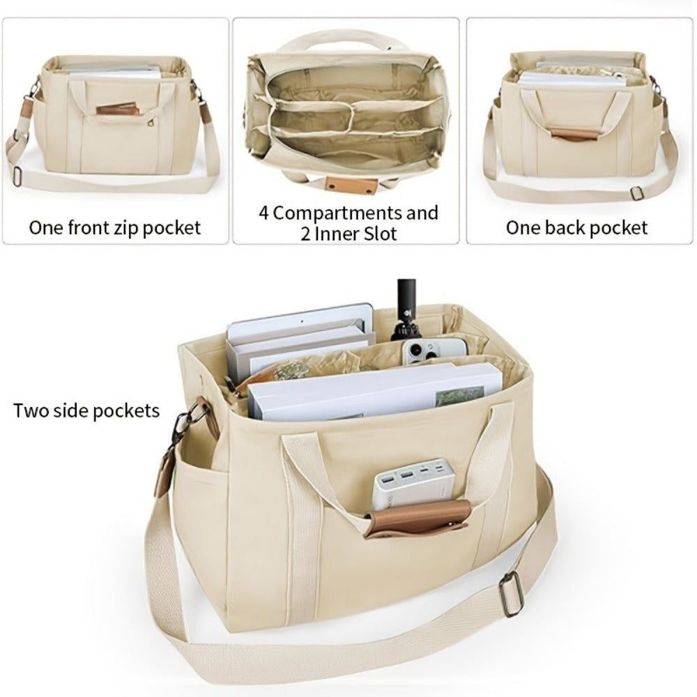 Crossbody Bag for Women – Canvas, Multi-Pocket, for Travel & Work – detail view 6