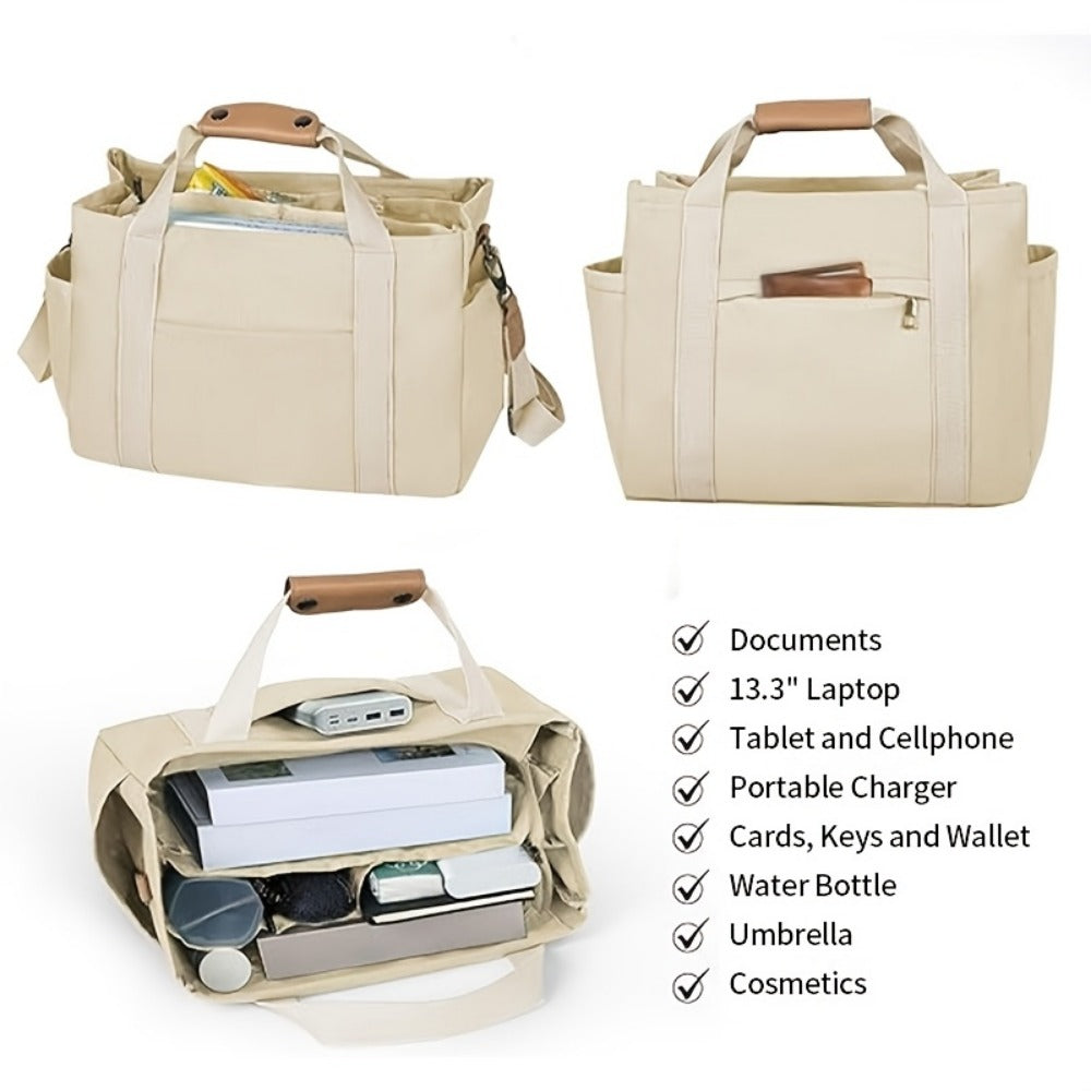 Crossbody Bag for Women – Canvas, Multi-Pocket, for Travel & Work – detail view 11
