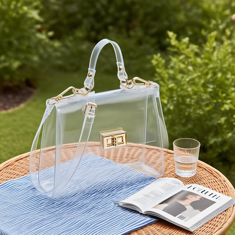 Crossbody Bag for Women – Clear, Clear Stadium See Through Removable – front view - product view 8