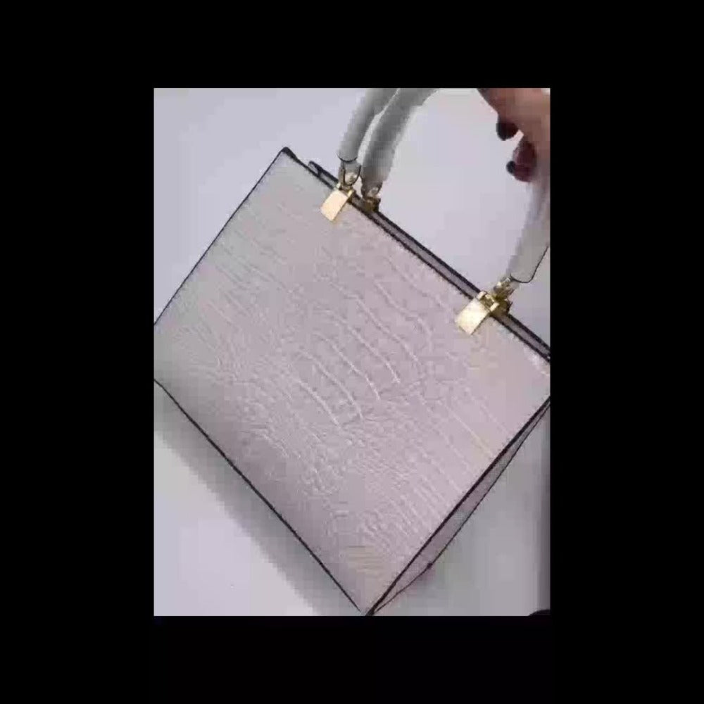 Crossbody Bag for Women – Convertible, Croc Print Heart Charm Top – detail view 14
