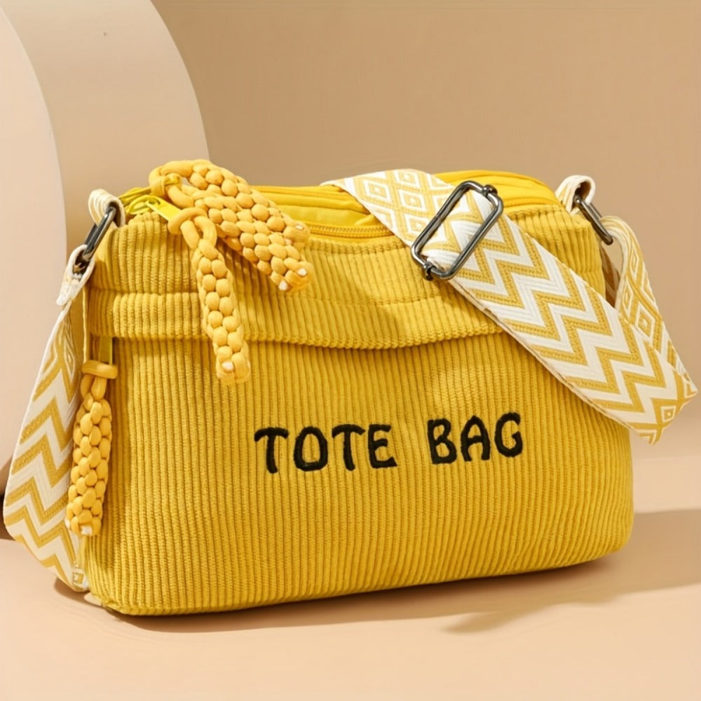 Crossbody Bag for Women – Corduroy, Adjustable Strap, for Everyday Use – detail view 13