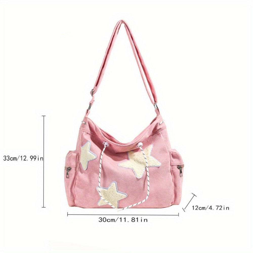 Crossbody Bag for Women – Corduroy, Large Capacity, for Work & School – detail view 15