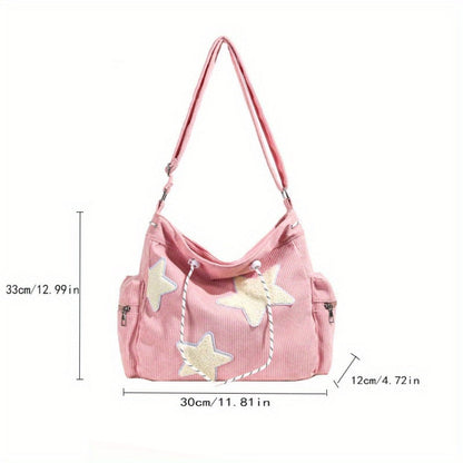 Crossbody Bag for Women – Corduroy, Large Capacity, for Work & School – detail view 15