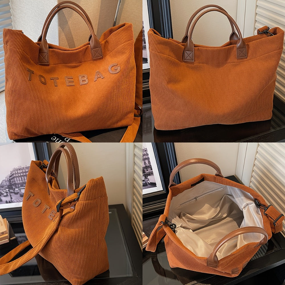 Crossbody Bag for Women – Corduroy, Large Capacity, Adjustable Strap, for Travel & Work – detail view 10