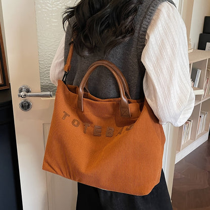 Crossbody Bag for Women – Corduroy, Large Capacity, Adjustable Strap, for Travel & Work – detail view 7