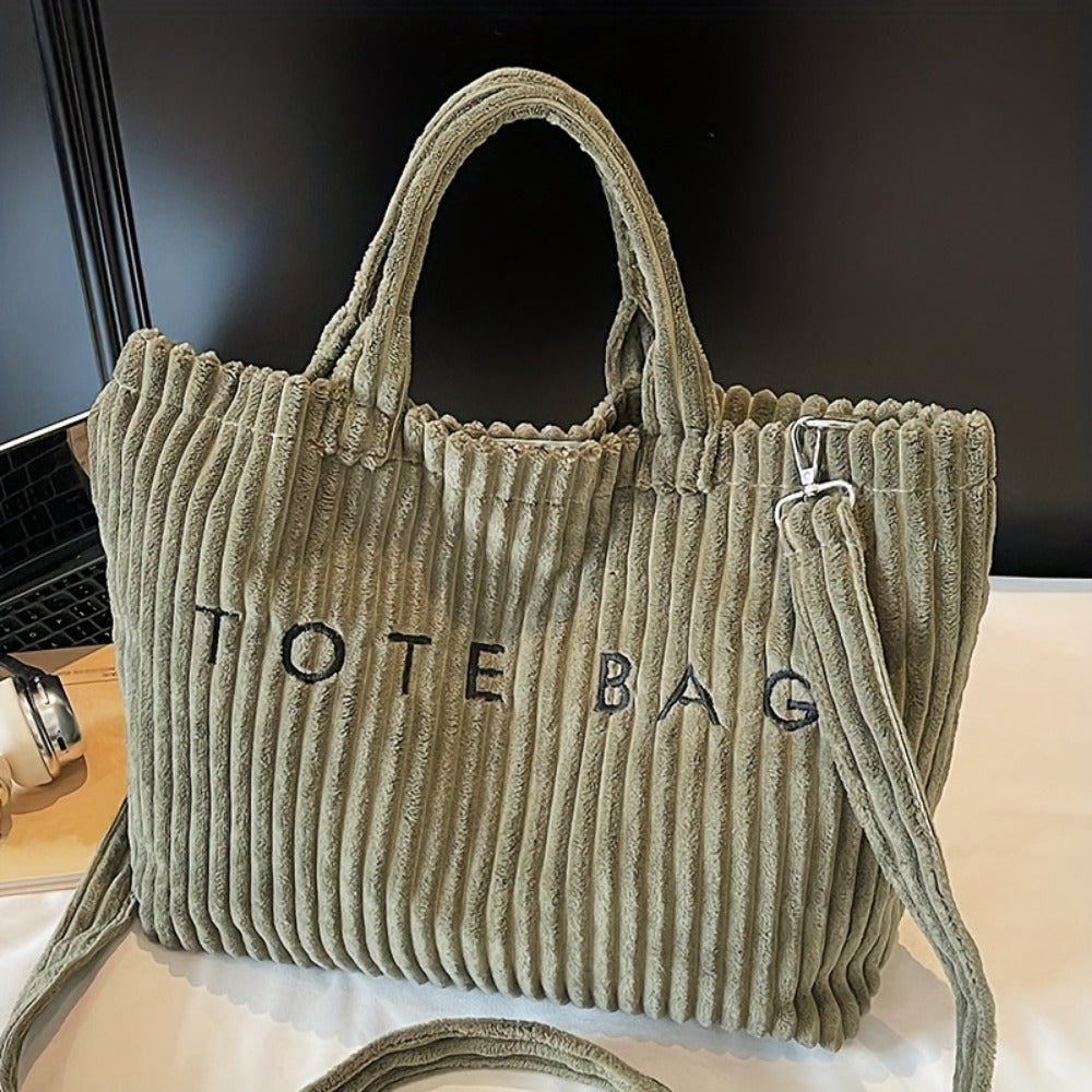 Crossbody Bag for Women – Corduroy, Large Capacity, for Work – detail view 6