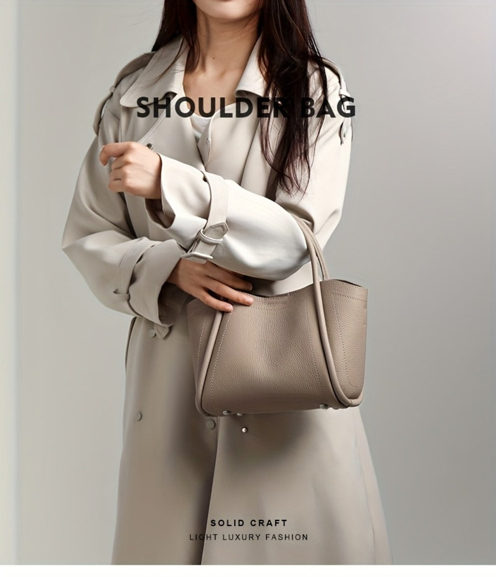 Crossbody Bag for Women – Cowhide Leather Basket Luxury Niche – detail view 12