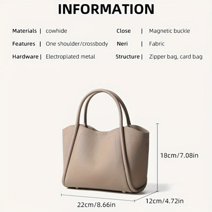 Crossbody Bag for Women – Cowhide Leather Basket Luxury Niche – detail view 6