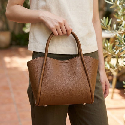 Crossbody Bag for Women – Cowhide Leather Basket Luxury Niche – detail view 11