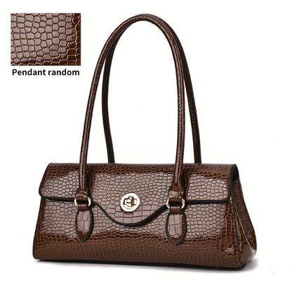 Crossbody Bag for Women – Crocodile Embossed High Gloss Textured – detail view 15