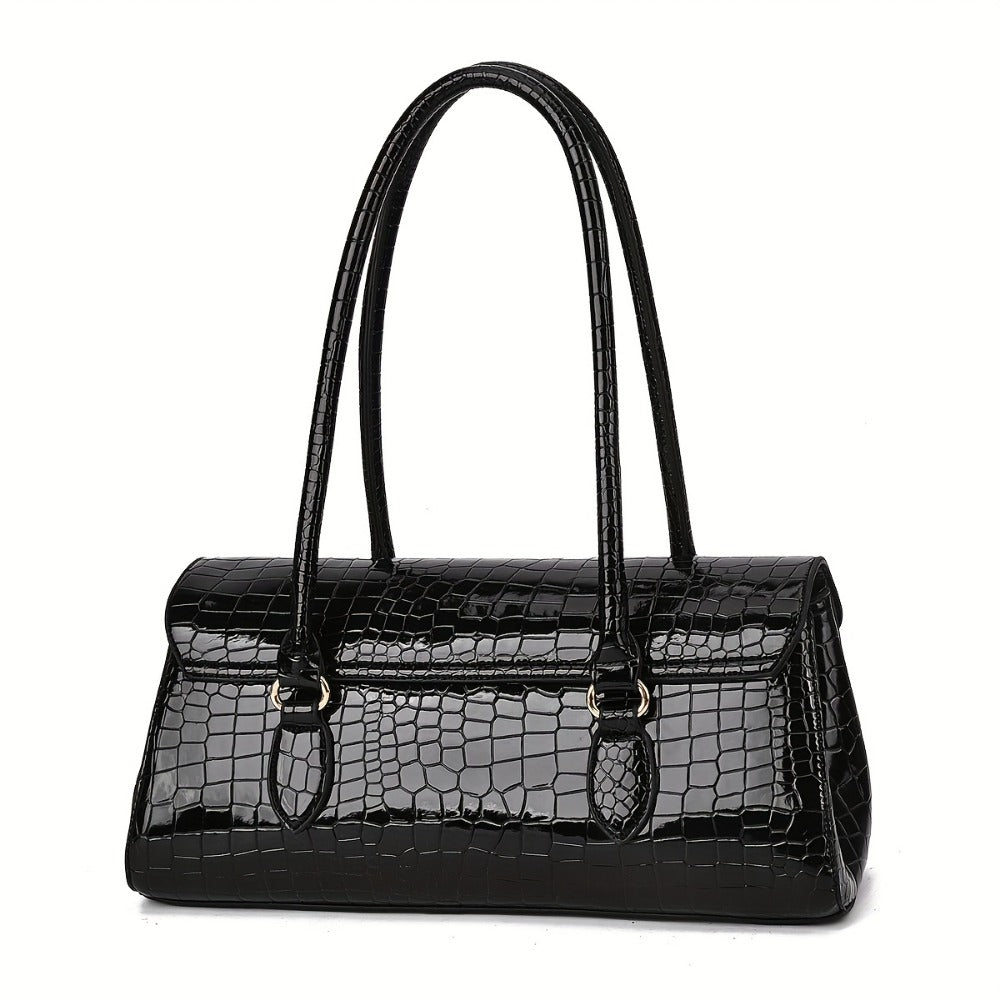 Crossbody Bag for Women – Crocodile Embossed High Gloss Textured – detail view 17