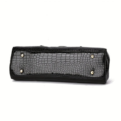 Crossbody Bag for Women – Crocodile Embossed High Gloss Textured – detail view 18