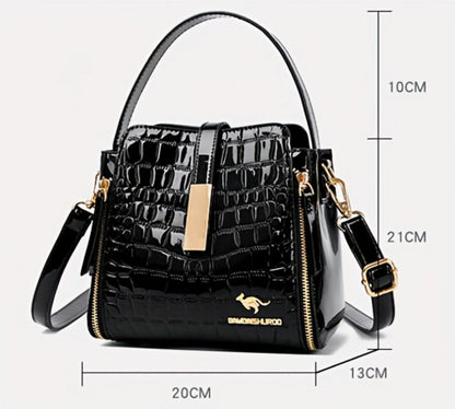 Crossbody Bag for Women – Crocodile Pattern Bucket Multi Functional – detail view 10