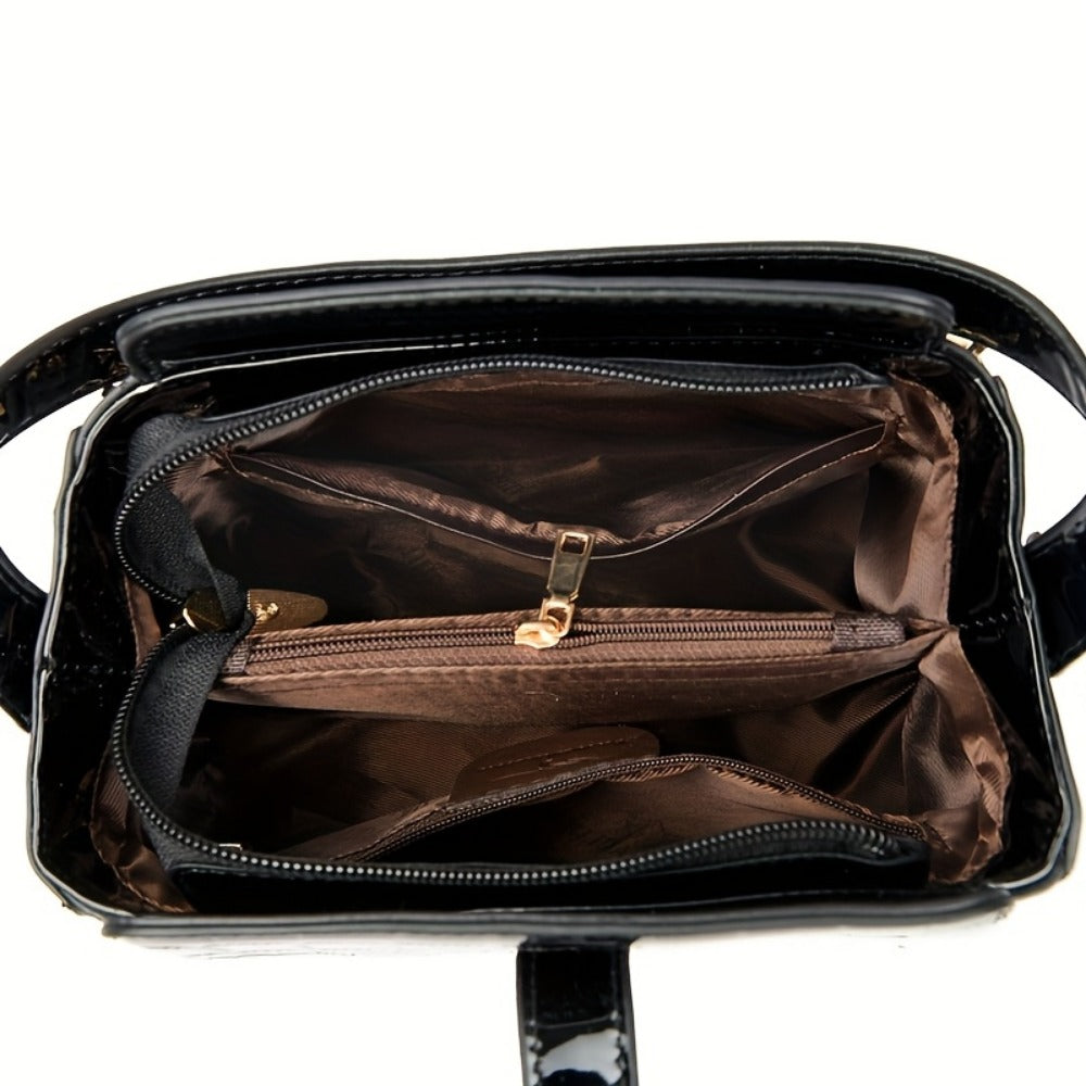 Crossbody Bag for Women – Crocodile Pattern Bucket Multi Functional – detail view 6