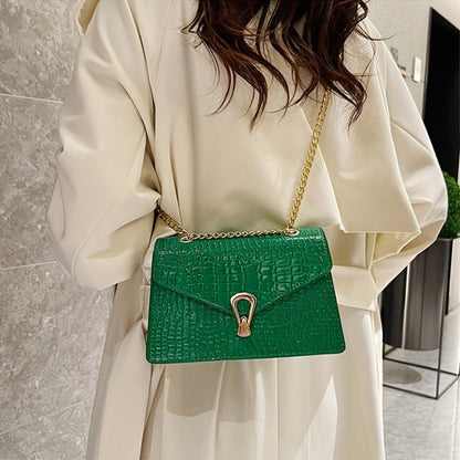 Crossbody Bag for Women – Crocodile Pattern Vintage Detachable Strap – detail view 11