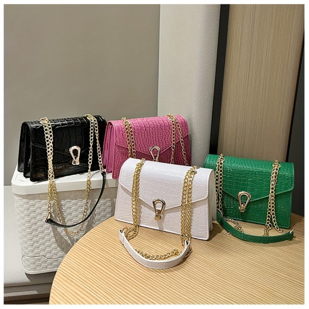 Crossbody Bag for Women – Crocodile Pattern Vintage Detachable Strap – detail view 19