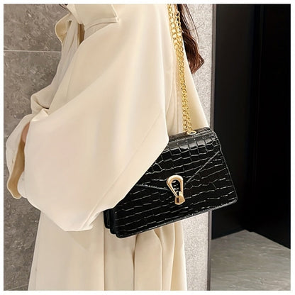 Crossbody Bag for Women – Crocodile Pattern Vintage Detachable Strap – detail view 21