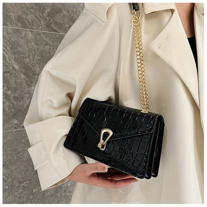 Crossbody Bag for Women – Crocodile Pattern Vintage Detachable Strap – detail view 23