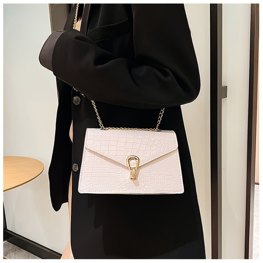 Crossbody Bag for Women – Crocodile Pattern Vintage Detachable Strap – detail view 27