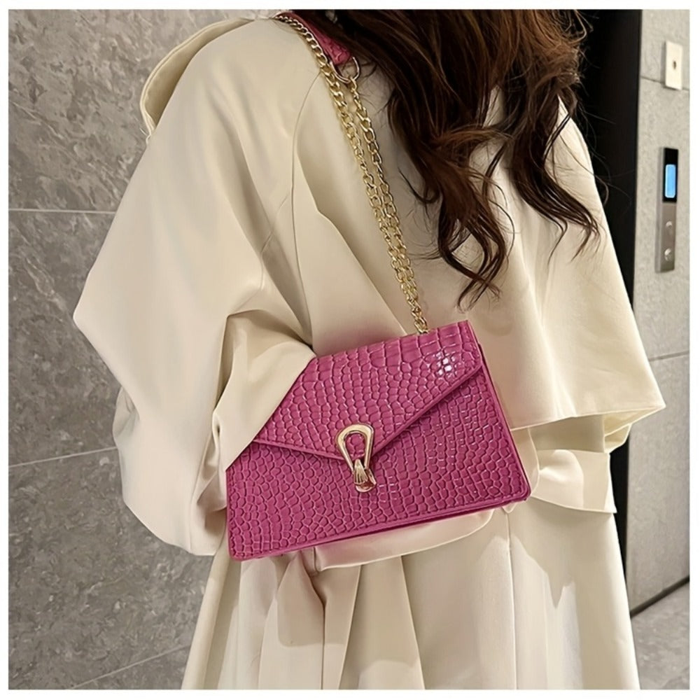 Crossbody Bag for Women – Crocodile Pattern Vintage Detachable Strap – detail view 30